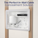 VIVO White Recessed in-Wall 9 in Media Box for Behind TV, MOUNT-CE10 - Image 2