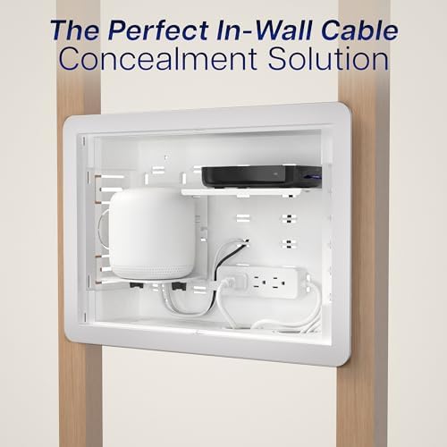 VIVO White Recessed in-Wall 9 in Media Box for Behind TV, MOUNT-CE10 - Image 2