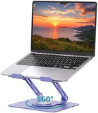 SOUNDANCE 360 Rotating Laptop Stand, Adjustable Riser,10-17", Purple by Soundance
