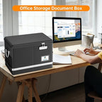 5200°F Fireproof Document Box, Foldable File Organizer with Lock - Image 2
