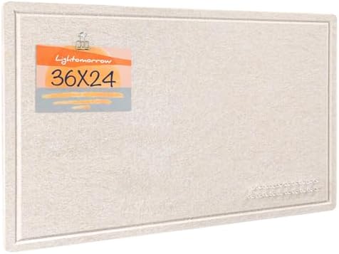 Felt Bulletin Board 36x24 inches, Decorative Pin Board for Home & Office by Lightomorrow