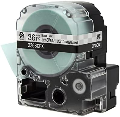 Epson LABELWORKS 236BCPX Label Tape - Black on Clear - 1.5" (36mm), 30ft - Image 3