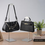Handbag Display Stand - Set of 3 Purse Display Stand Stainless Steel Jewelry Organizer Stand Table Hanging Hook Stands Adjustable Height for Home Store Boutique Counter - Image 2