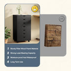 DUMOS 7 Drawer File Cabinet with Wheels, Vertical Office Storage Cabinet - Image 6