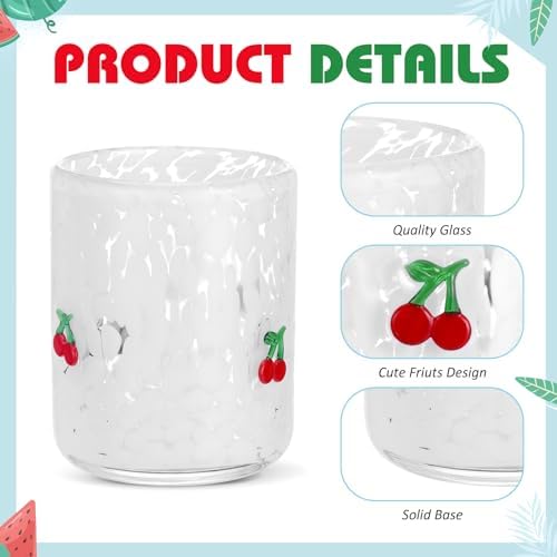 SiliFine 4 Pack Fruit Icon Juice Glasses, 14 oz - Image 6