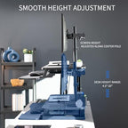 VIVO Black 42 in Standing Desk Converter with Monitor Stand, DESK-V042KB-M2 - Image 4