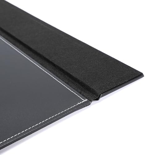 24" x 18" Leather Desk Blotter with Top Rail for Writing Leather Executive Desk Pad Protector Desk Mat for Office Home Workplace Black - Image 7