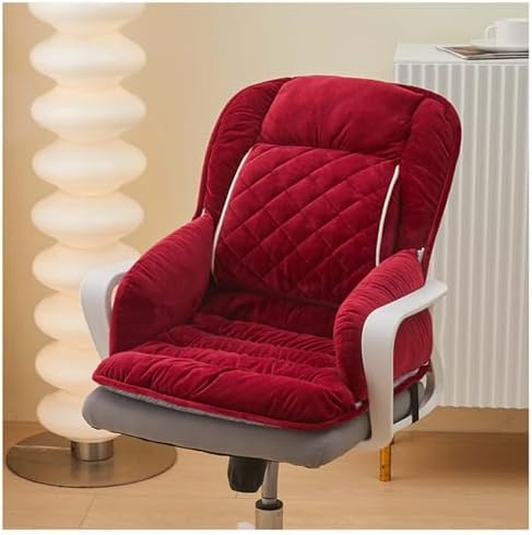 Desk Chair Cushion，Dormdorm Chair Cushion，Office Chair Seat Cushion with Back Support Fits the Waist Perfectly for Office Chair Back Support Cushion (Red) by CNAHFSAL