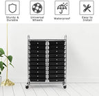 Giantex 20 Drawer Rolling Storage Cart Tools Scrapbook Paper Office School Organizer (25 x 15 x 35 Inch, Black) - Image 5
