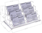 HeZone Business Cards Holder Display for Desk, Clear Acrylic Multiple 3 Tier 6 Slot Business Card Stand, Holds 300 Cards-1 Pack (6 Slots-H) - Image 3