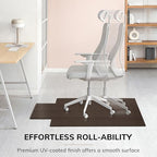 Anji Mountain 52" x 44" Bamboo Office Chair Mat for Carpet & Hardwood Floor - Image 4