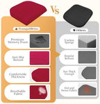 TranquilRelax 2XL Memory Foam Seat Cushion for Office Chair, 3.7-Inch, Red - Image 4