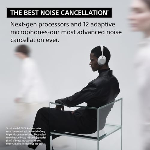 Sony WH-1000XM6/S Best Wireless Noise Canceling Headphones, Platinum Silver Bundle with Deco Essentials Exclusive CPS 26 Month Protection Pack | Official USA Partner Model - Image 7