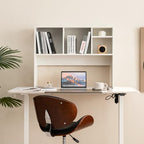 Desktop Bookshelf, 3-Tier Wood Countertop Bookcase with 5 Shelves - Image 2
