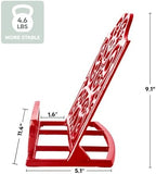 JOGREFUL Cast Iron Cookbook Stand, Kitchen Recipe Holder Scrollwork Red - Image 2