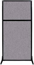 Versare Workstation Partition | Portable Wall Divider | Modern Office Cubicle | Free Standing Privacy Screen | Flexible Work Space | 33" x 70" Cloud Gray Fabric Panels by VERSARE