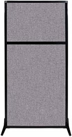 Versare Workstation Partition | Portable Wall Divider | Modern Office Cubicle | Free Standing Privacy Screen | Flexible Work Space | 33" x 70" Cloud Gray Fabric Panels by VERSARE
