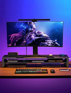 2 Tiers Dual Monitor Stand with Auto Charging Pad, 4 USB 3.0 Hub Ports, Double Monitor Riser, Metal Desk Stand with Storage, Long Screen Raiser for 2 Monitors/PC/Laptop/Computer Space Saver Organizer - Image 4