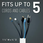 Legrand Wiremold C310 Cordmate III 10 Foot 11 Piece Cord Cover Kit, Organizer for Wall, Holds Up to 5 Cords or Cables, 45"L x 1.5"W, White (1 Pack) - Image 3