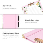 Ospelelf Clipboard with Storage 8.5 X 11，Padfolio Organizer, Spiral Portfolio Letter Size with Notepad, Pen Holder, 5 Extra Folder Divider Pages, Elastic Closure Nurse Office Essentials Baby Pink - Image 5