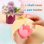 24 Pcs Pencil Shaped Pen Holders Plastic Pencil Holder Desktop Pen Cups Colorful Pencil Storage Organizer Cute Penci-l Pot Makeup Brush Container for Desk School Office Home Table Decoration - Image 3
