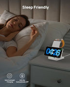 Wireless Charging Station for Apple - 3 in 1 Wireless Charger Stand Dock Watch and Phone Charger Station for Apple Watch 11/8/7/SE/6/5/4/3/2, iPhone 17 Air 16-12 Pro Max SE XS X, Samsung, AirPods - Image 6
