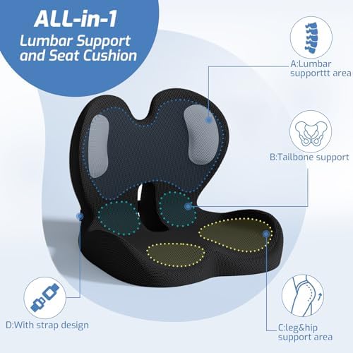 Seat Cushion,Memory Foam Chair Cushion for Office and Car - Image 3