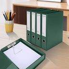 HUA JIE 6 Pack A4 Storage File Boxes Plastic Archives Cases with Clip,Green - Image 3
