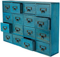 Apothecary Drawers Apothecary Cabinet with Drawers, Blue by PACKGILO