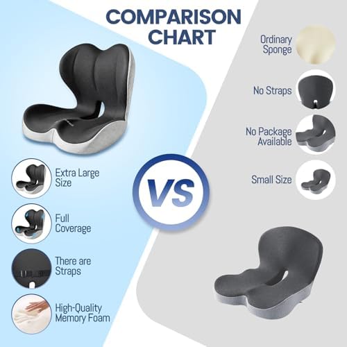 Memory Foam Seat Cushion for Office Chair and Car Seat - Image 4