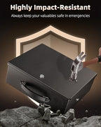 Uniclife Fireproof Document Box with Key Lock & Handle, 13" x 10.9" x 4.1" - Image 3