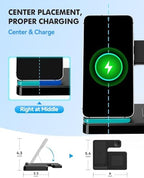 3-in-1 Charging Station for Samsung, Foldable Wireless Charger Stand - Image 4