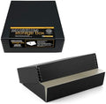 Lineco Drop Front Archival Storage Box, 8.75x10.75x3 in, Black, 2 Pack by Lineco