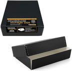 Lineco Drop Front Archival Storage Box, 8.75x10.75x3 in, Black, 2 Pack by Lineco