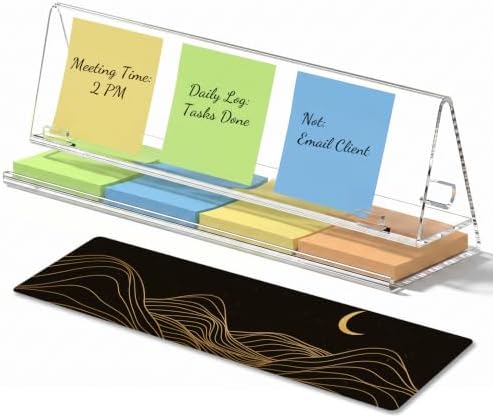 NIUBEE Monitor Memo Board Holder, Sticky Note Holder Acrylic for Desk by NIUBEE