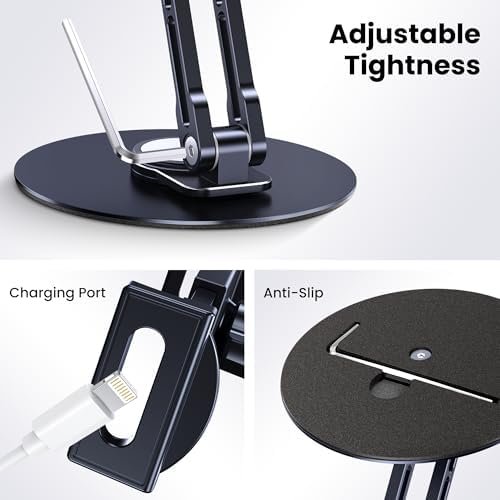 CreaDream iPad Stand, Aluminum Tablet Holder Swivel Stand for Desktop - Image 3