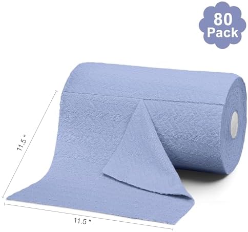 LIVOS Microfiber Cleaning Cloth Roll - 80 Pack, Reusable Paper Towels, Microfiber Towels for Cars, Super Absorbent Lint Free Cleaning Rags for House, Kitchen, Window-Light Purple, 11.5"x11.5" - Image 3
