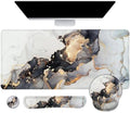 Large Desk Mat, Mouse Pad with Wrist Support, Keyboard Wrist Rest Set by Lateefah