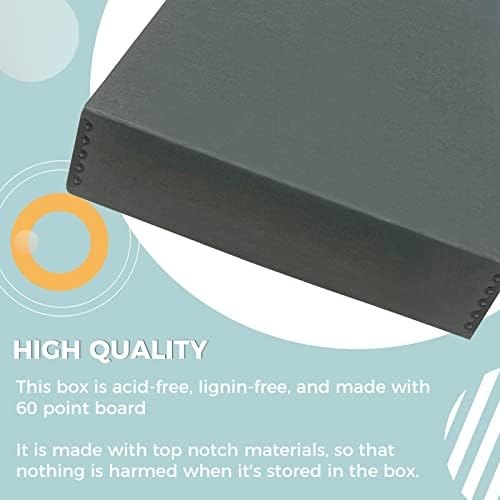 Golden State Art, Drop Front Archival Storage Box, Gray, 14.75x18.75x3 Inch - Image 5