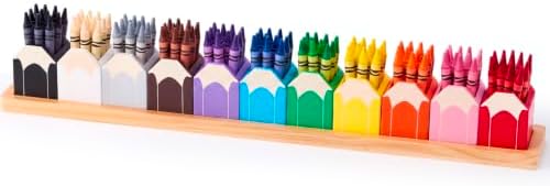 11 Pcs Pencil Shaped Crayon Organizer with Stand,Large by Unknown