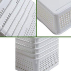 Aebeky A4 Size Plastic Paper Storage Trays,Desktop File Organizer Baskets,6-Packs (White) - Image 3