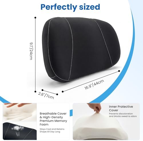 Car Lumbar Support Pillow for Driving, 2-in-1 Seat Cushion - Image 3