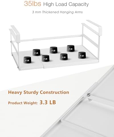 Under Shelf Storage Basket, 2-Pack Under Cabinet Shelf Organizer - Image 5
