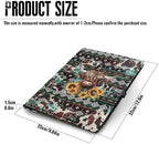 Sunflower Cow Tribal Print Leather Padfolio Folder Resume/Meeting/Legal Documents Writing Pad Clipboard Notepad Clip Boards Portfolio Organizer Portfolio for Men Women - Image 5