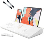 DeskBoard Buddy Desktop Whiteboard + 2 Markers (White with Wireless Charger) by DeskBoardBuddy