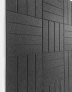 Felt Bulletin Board Tiles | Modern Cork Board Alternative | Large Cork Boards for Walls | Aesthetic Felt Wall Panels for Office & Home Decor | Pinboard & Photo Board (12-Pack) | Black - Image 6