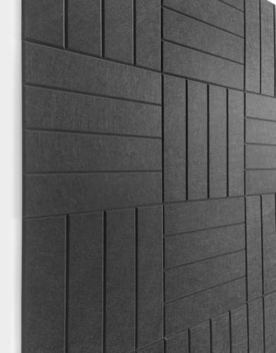 Felt Bulletin Board Tiles | Modern Cork Board Alternative | Large Cork Boards for Walls | Aesthetic Felt Wall Panels for Office & Home Decor | Pinboard & Photo Board (12-Pack) | Black - Image 6