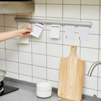 Henoyso 2 Pcs Restaurant Ticket Holder 16/18/24/28/30/32/40/44" Slide Check Rack Receipt Holder Aluminum Silver Order Ticket Rack for Commercial Kitchen Office Cafes Pubs Bar(28 Inch,Pen Slot) - Image 4