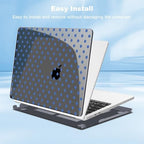 Teryeefi for MacBook Air 13 inch Case M5 M4 M3 M2 (2022-2026 Release) Model A3449 A3240 A3113 A2681, Plastic Hard Shell & Keyboard Cover & Screen Film for MacBook Air 13.6 inch Case - Black Polka Dots - Image 5