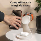 3 in 1 Charging Station for Apple Devices,Mag-Safe Charger Stand Fast Charging,Wireless Charger for iPhone 16/15/14/13/12 Series,& AirPods,& iWatch(USB Charger Included) - Image 6